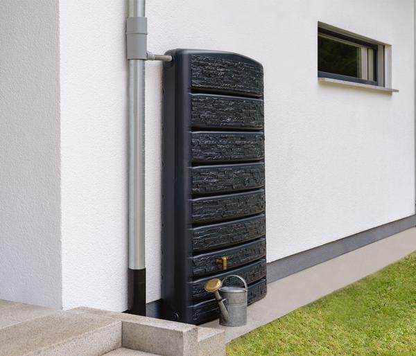4Rain Wandtank ExtraSLIM Stone Decor, 400 l