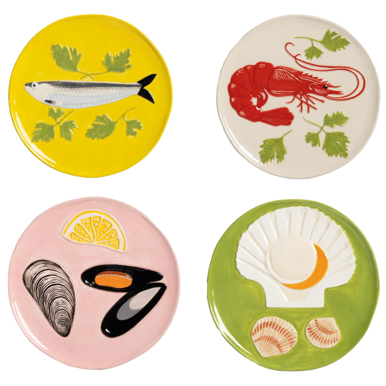 &klevering De la mer gebaksbordje Ø16 set van 4