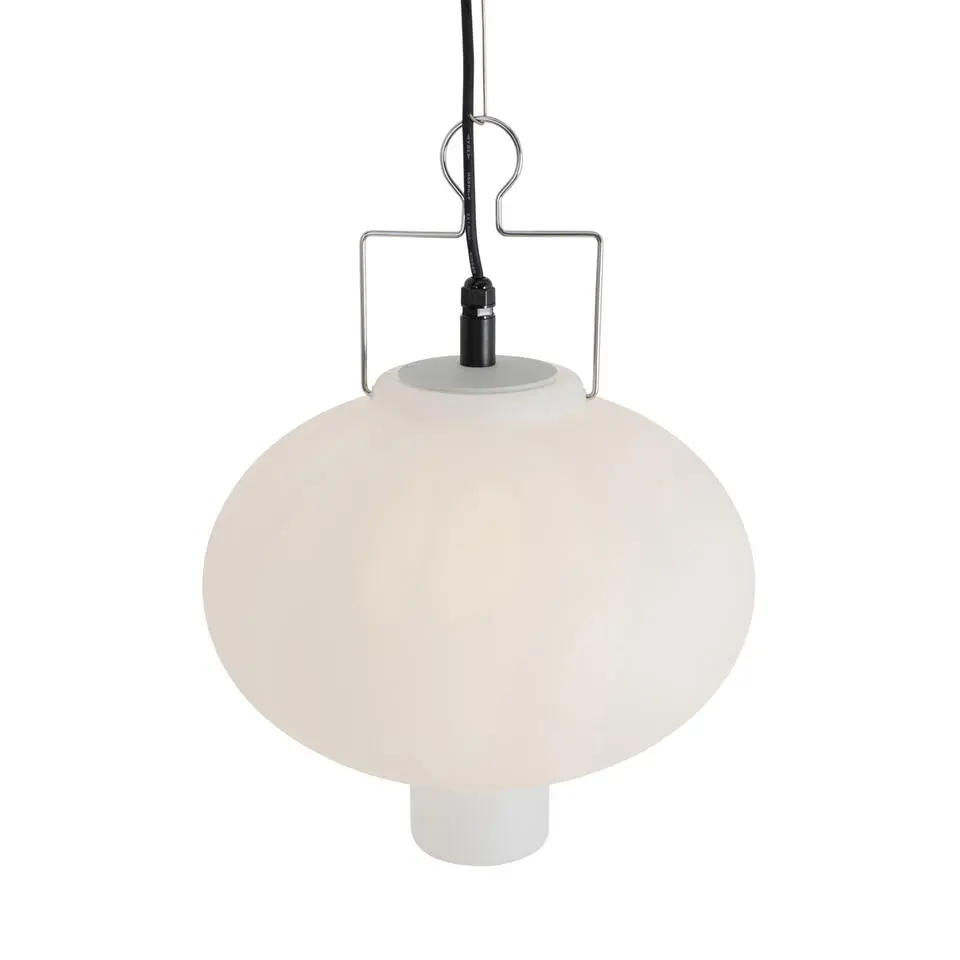 Qazqa hanglampen buiten pion wit e27