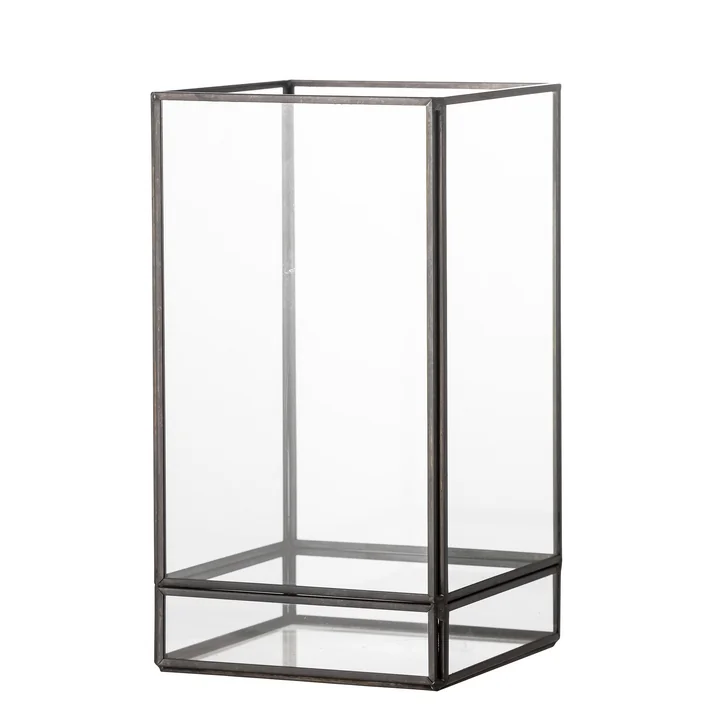 Bloomingville - Filula Windlicht, H 22 cm, schwarz