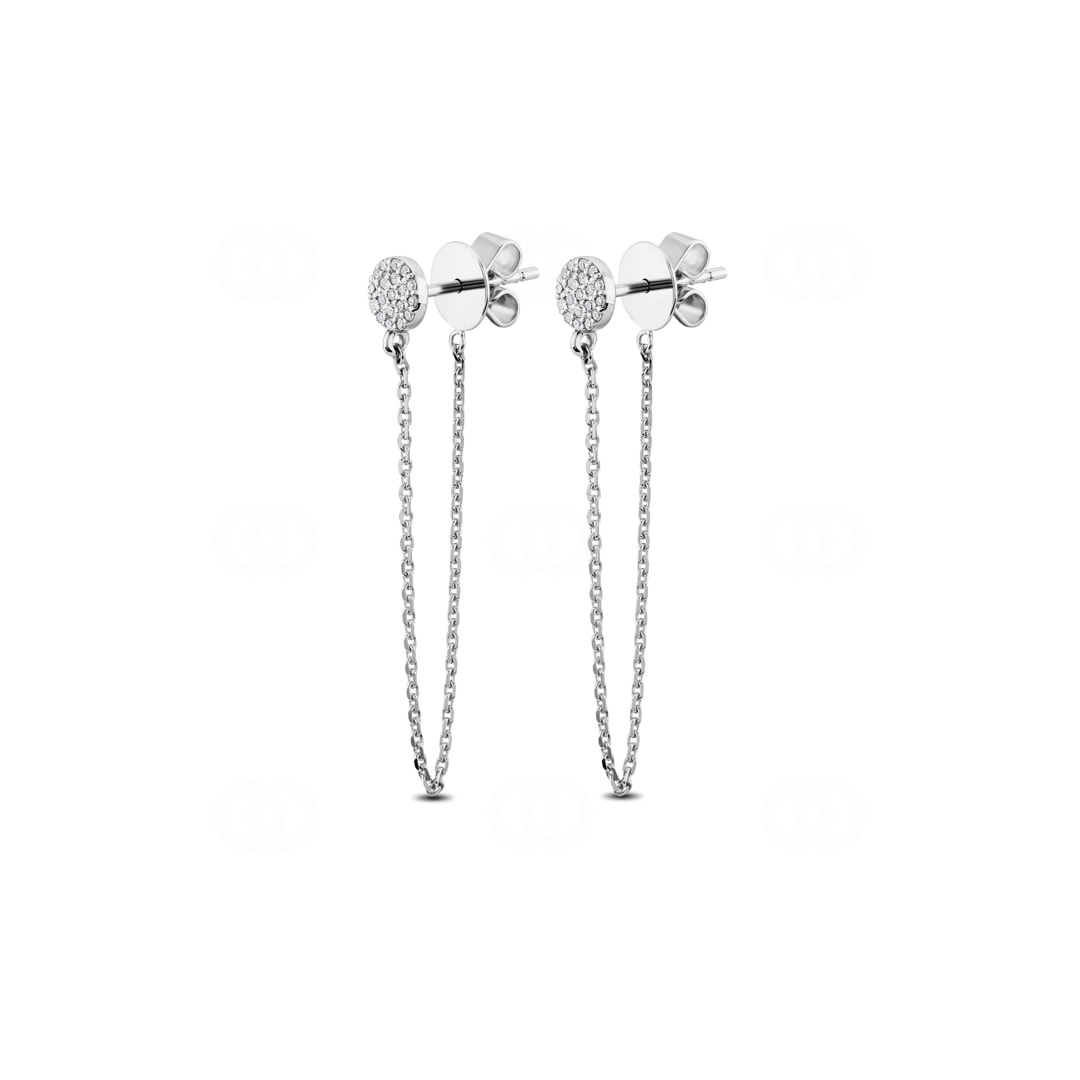 Ohrstecker 750/18 K Weissgold mit Diamanten 0.11 ct H/si by CHRISTIAN