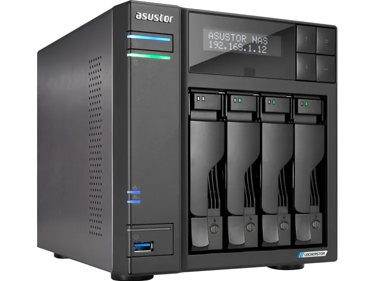 ASUSTOR Lockerstor 4 Gen2 AS6704T - NAS-server - 4 bays - SATA 6Gb/s - RAID RAID 0, 1, 5, 6, 10, JBOD - RAM 4 GB - 2.5 Gigabit Ethernet - iSCSI support