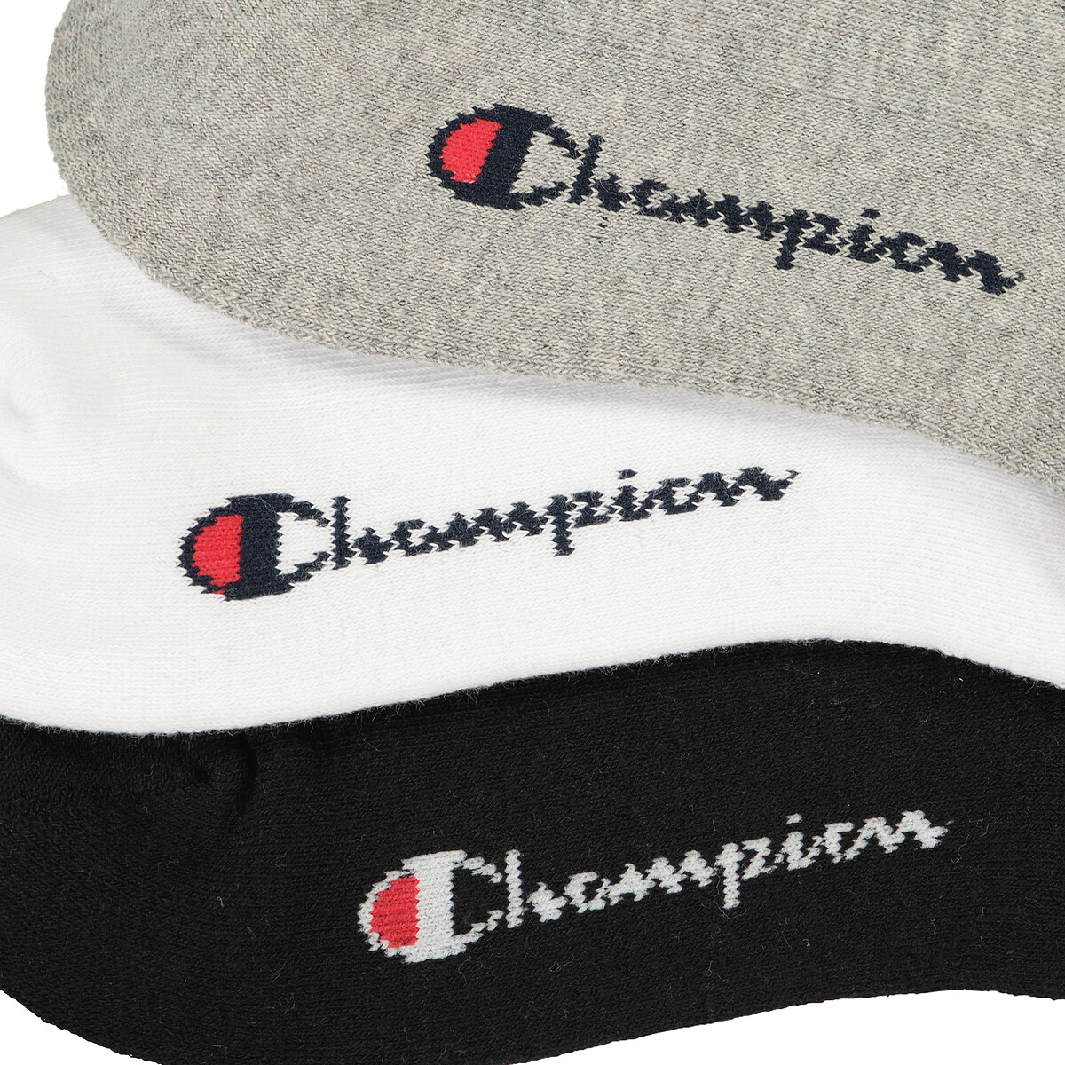 CHAMPION<br>Conjunto de 3 pares de meias, logotipo pequeno