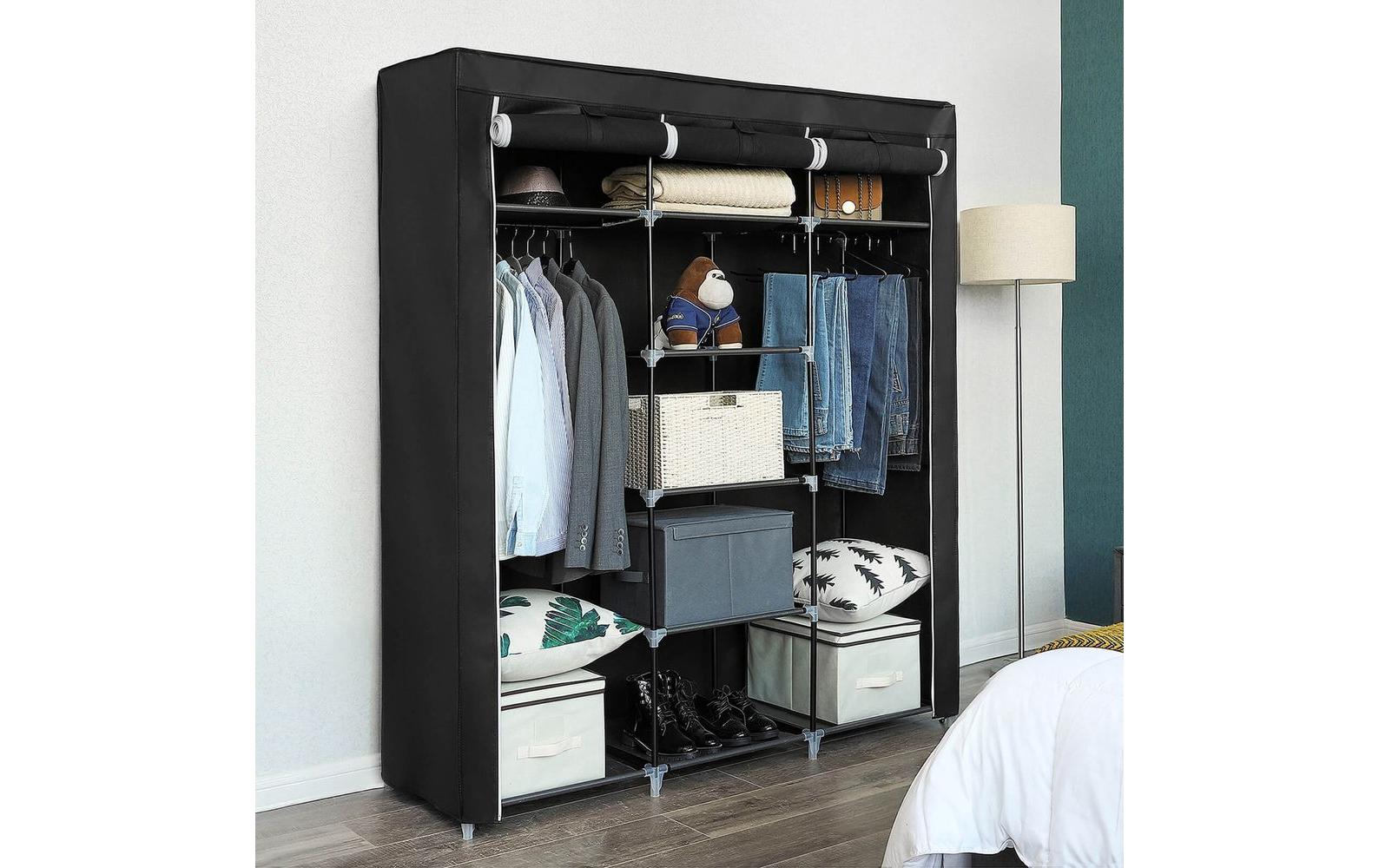 Regal 150 cm x 175 cm, SchwarzStoffschrank