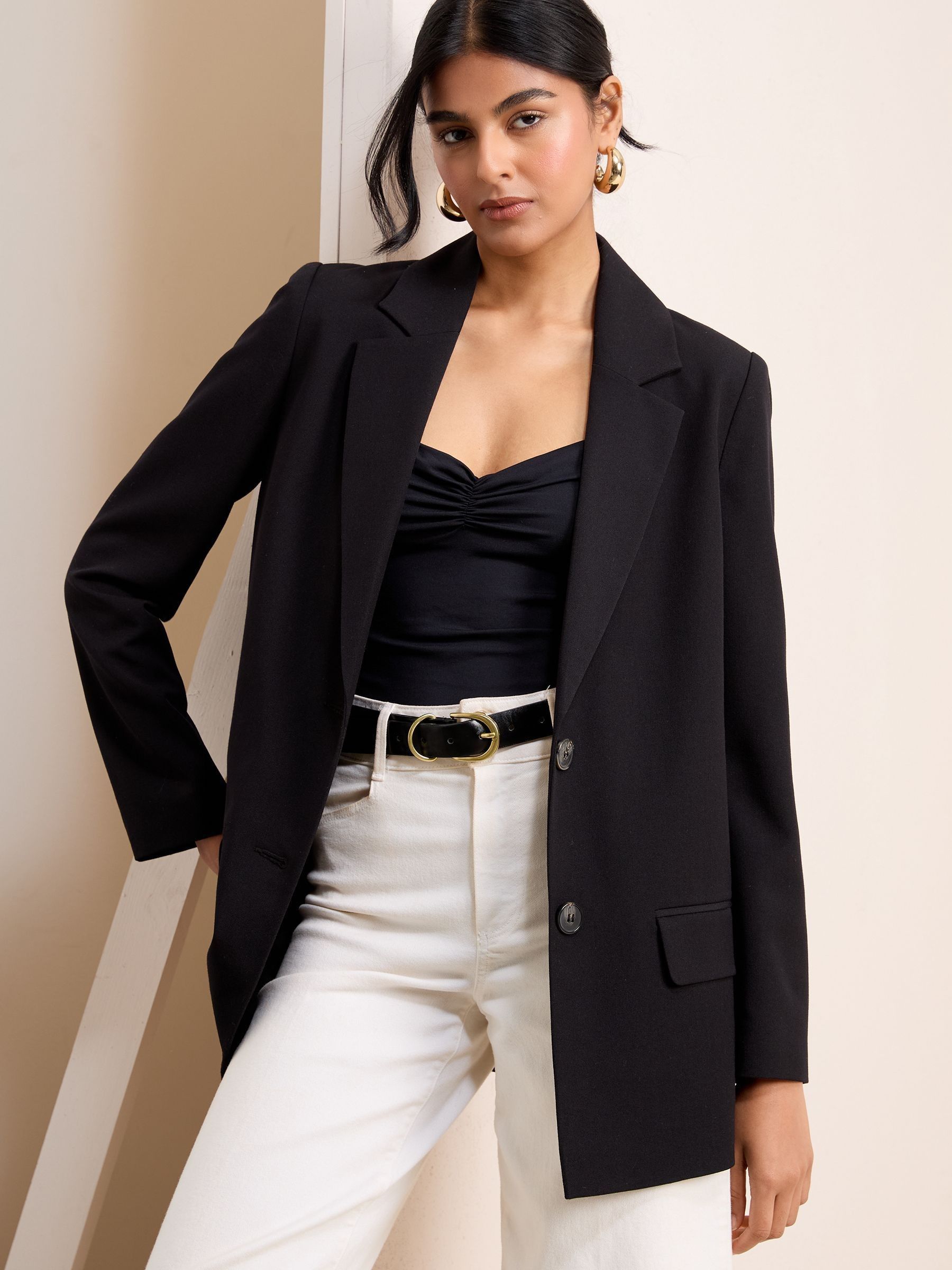 Zwart - Friends Like These Boyfriend Premium Tailored Blazer