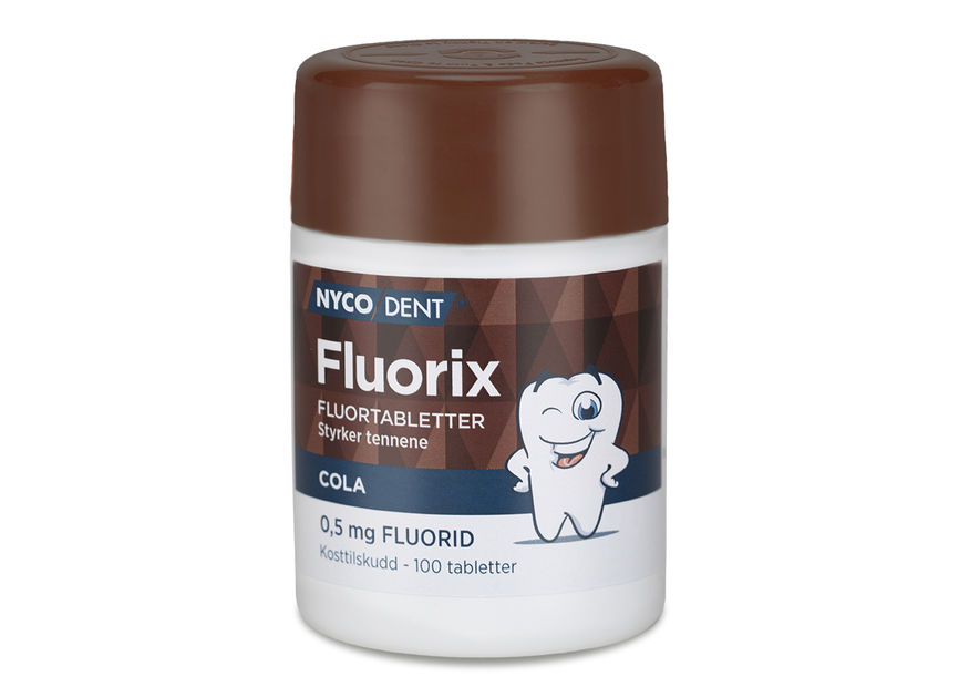 Nycodent Fluorix fluortabletter 0,5mg colasmak 100 stk