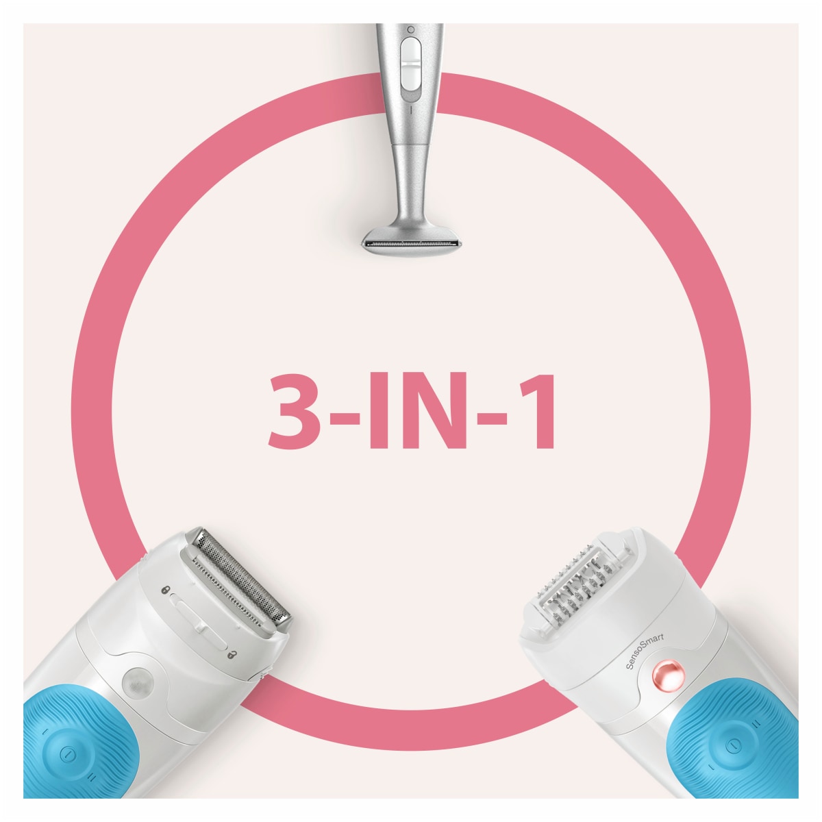 Braun Silk-épil 5 5-810 Epilierer für Frauen für eine sanfte Haarentfernung, weiß/türkis