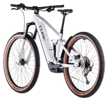 VTT Électrique Tout-Suspendu Cube Stereo Hybrid One44 Pro 800 Shimano Cues 11V 800 Wh 29'' Blanc Cotton Gris 2025