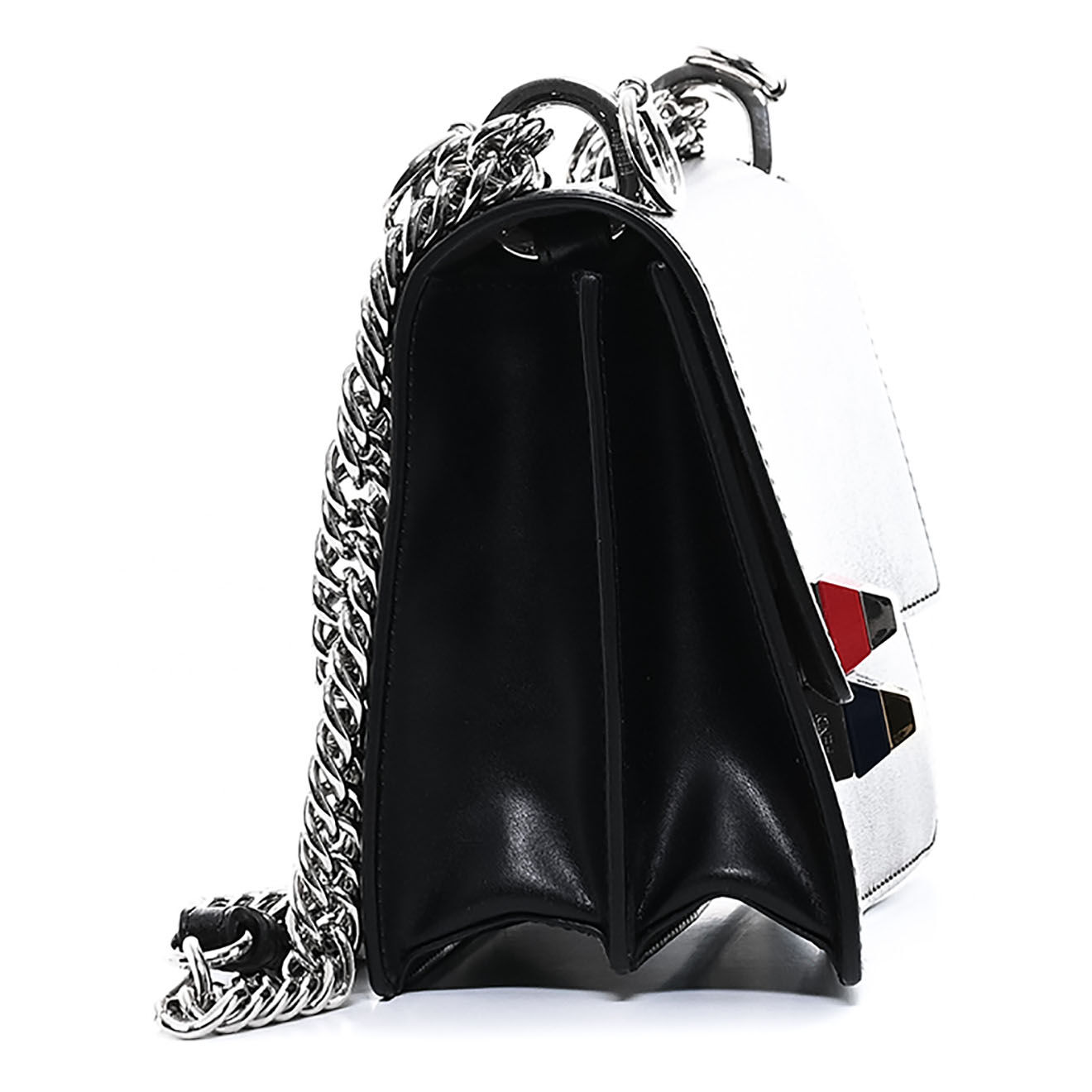 Fendi Sac bandoulière Kan I Petit en Cuir noir - Très bon état - L.18 cm