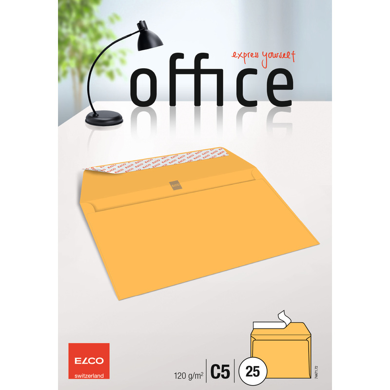 Elco Office Couvert gelb, C5, 25 Stück