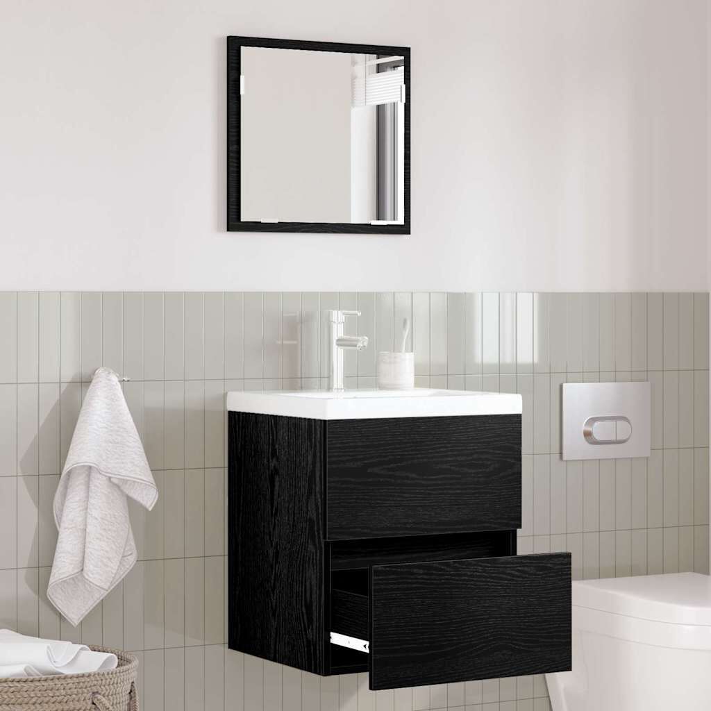 vidaXL Badkamerkast met lades zwart eiken 41 x 38,5 x 45 cm