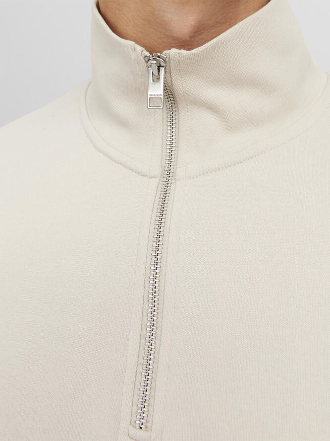 Jack & Jones JORVESTERBRO SWEAT QUARTER ZIP HN N Moonbeam