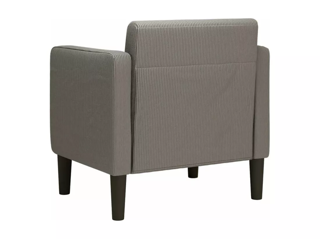 Canapé-chaise accoudoirs gris clair 54 cm tissu velours c?telé