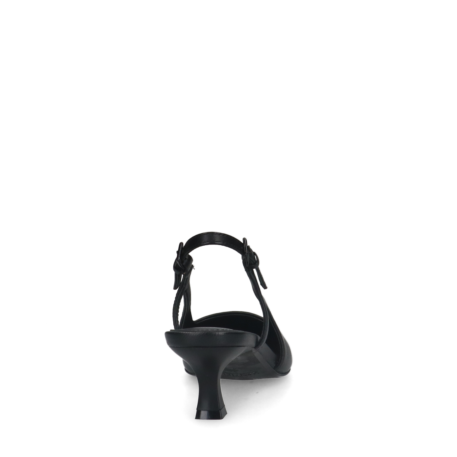Zwarte leren slingback pumps