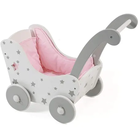 Bayer Chic 425 95 Holz-Puppenwagen Stars grau