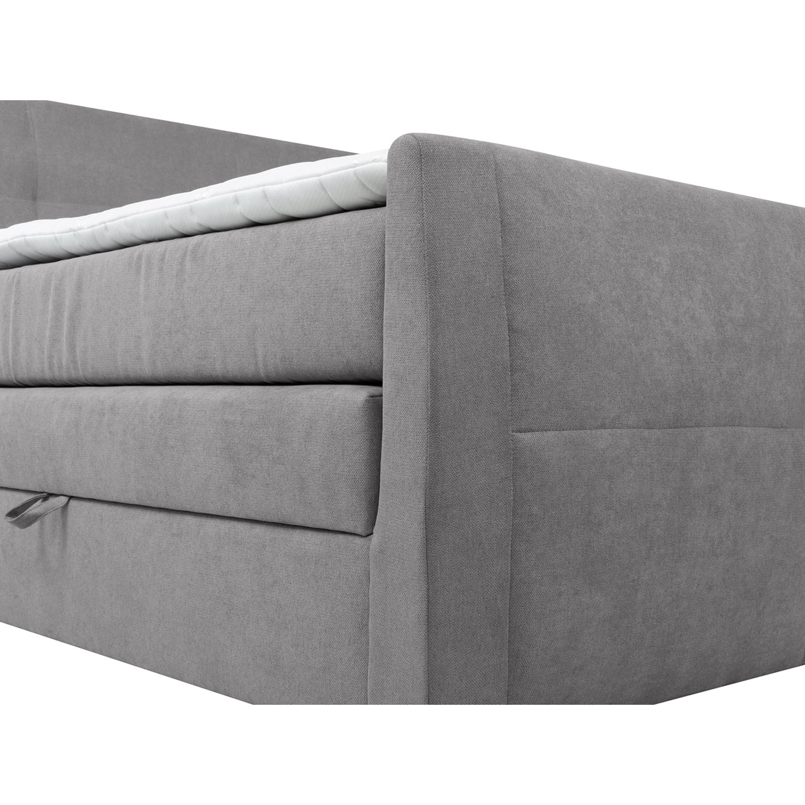 Boxspringbett - grau - H3 - Bettkasten - 120x200 cm
