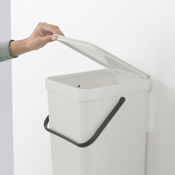 Brabantia prullenbak Sort&Go 16 L lichtgrijs