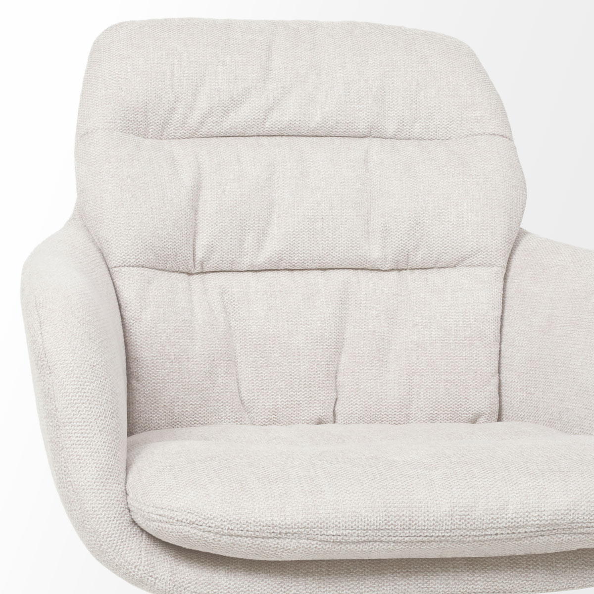 Bureaustoel Nout-Mia beige - wit onderstel