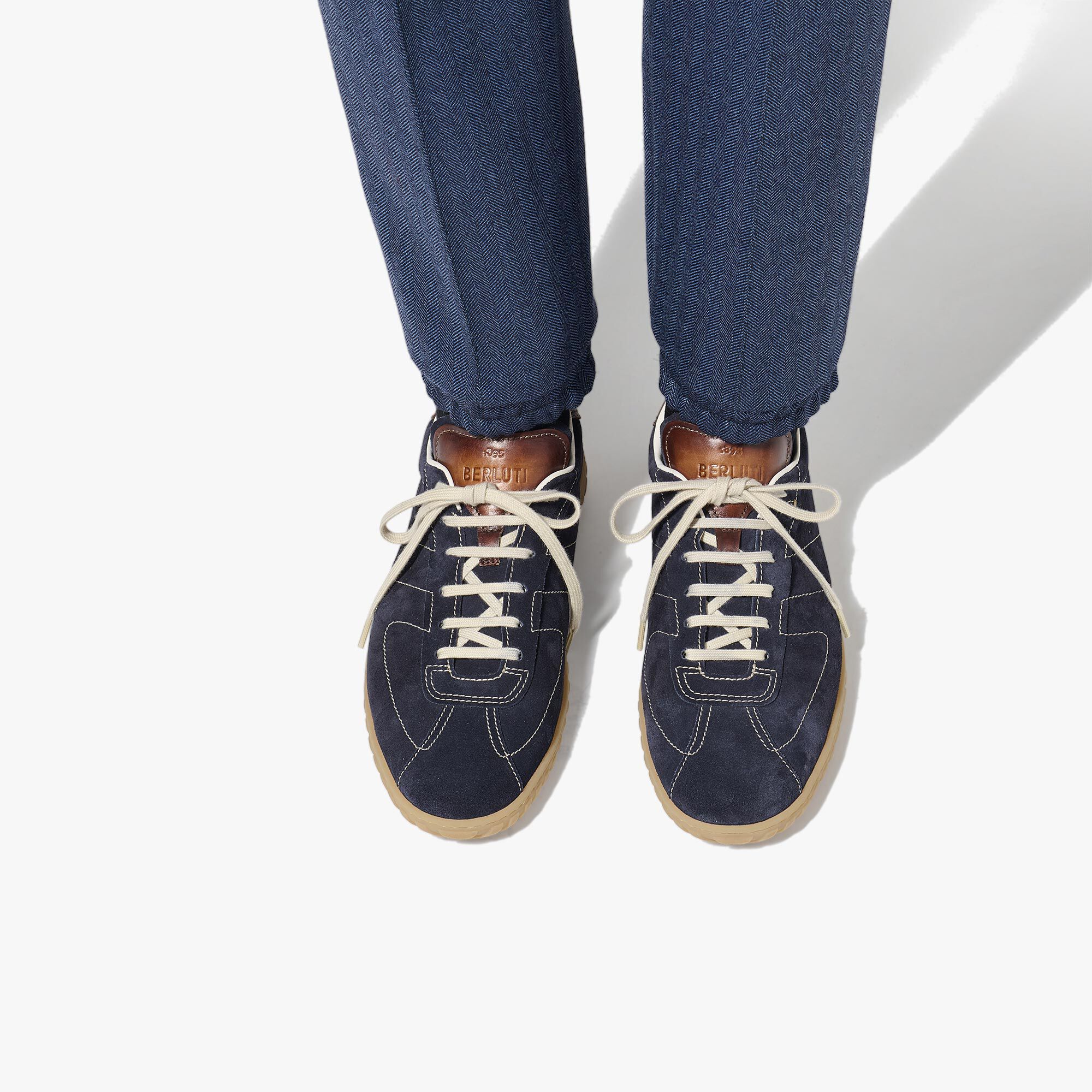 Sneaker Trainer En Suede Scritto
