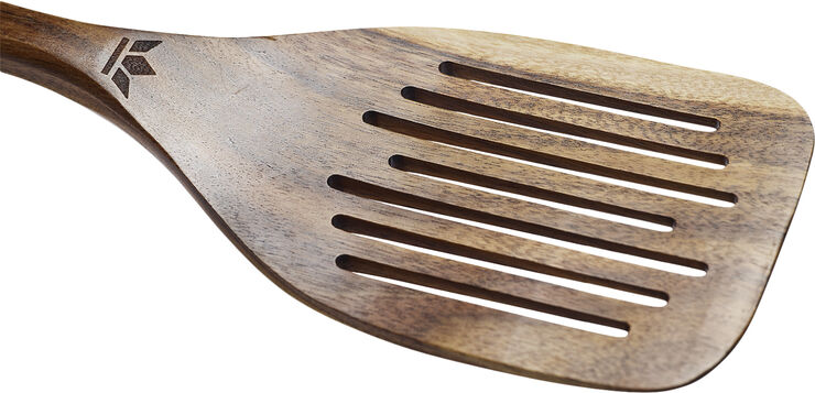 DutchDeluxes Wooden Utensil Skimmer Spatula XL Akacie træ