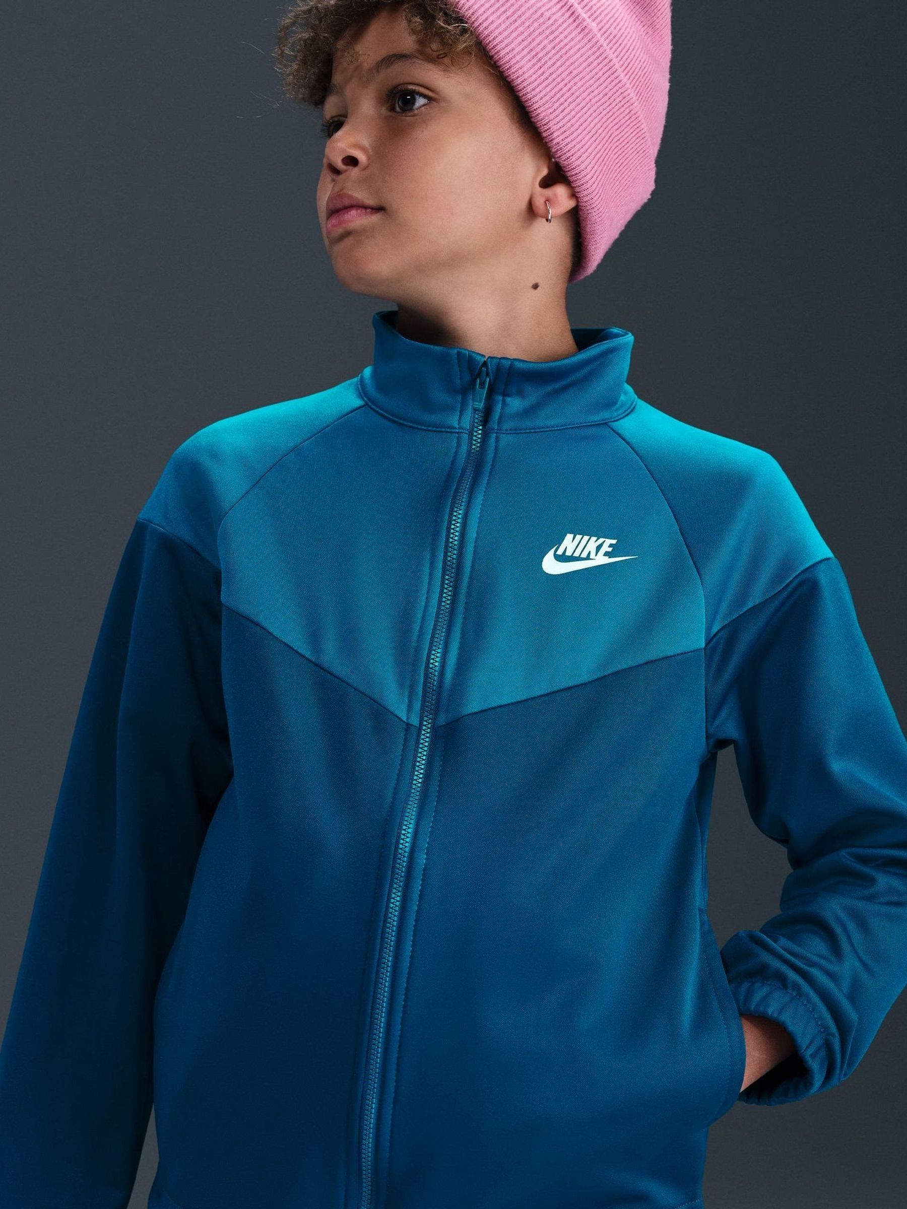 Blauwe Force - Nike Dri-Fit Poly Zip Through Tracksuit
