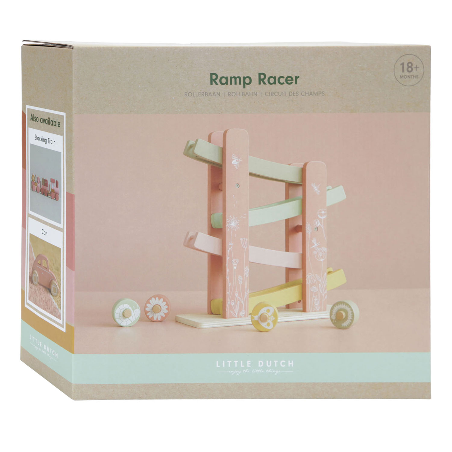 Little Dutch Houten Rollerbaan Wild Flowers Roze