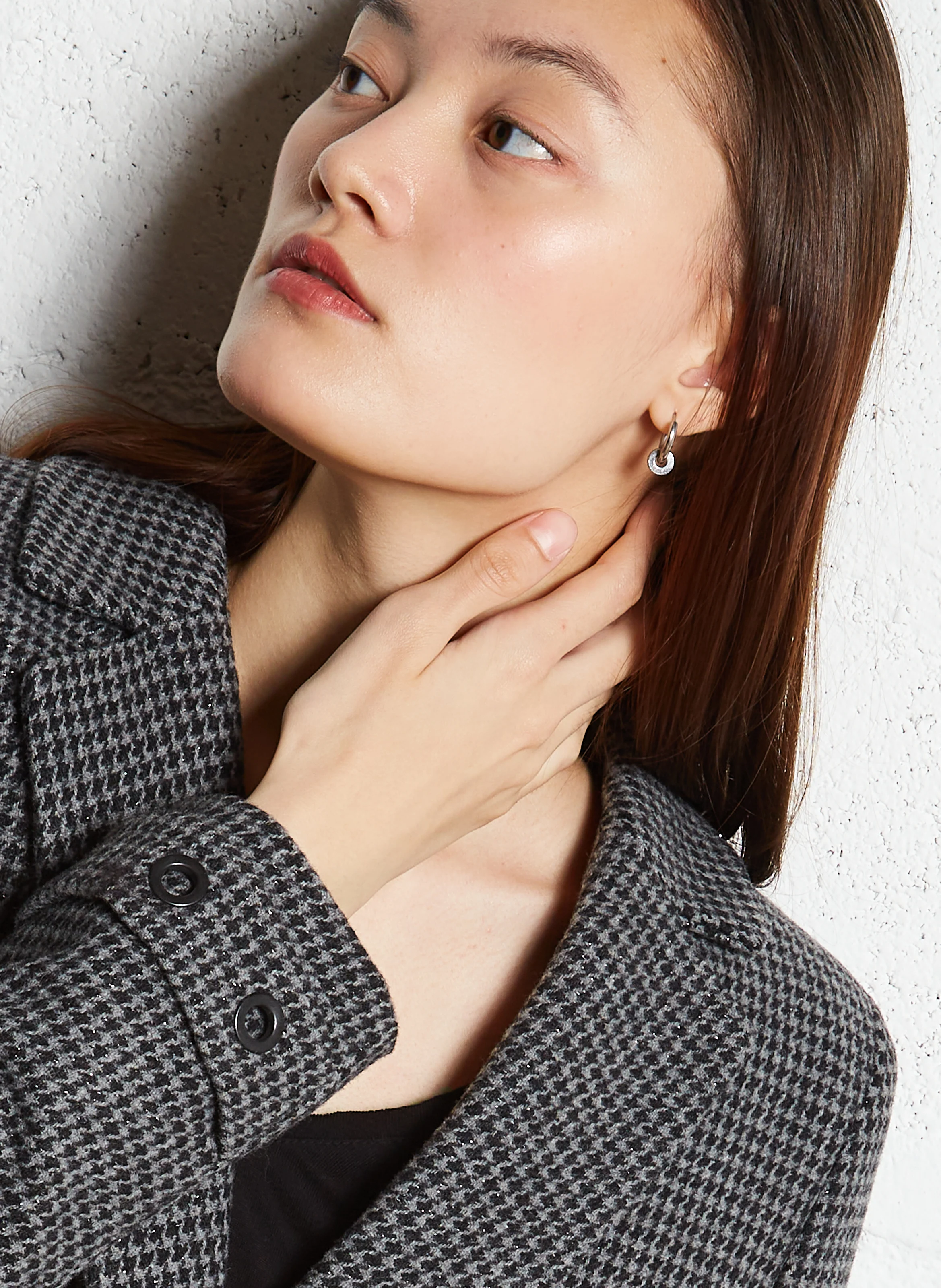 Manteau col tailleur| Noir