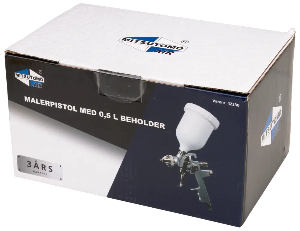 Malerpistol med 0,5 liter beholder