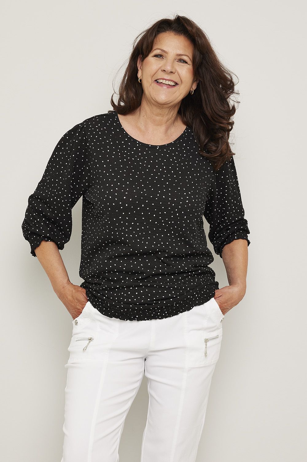 Mønstret topp