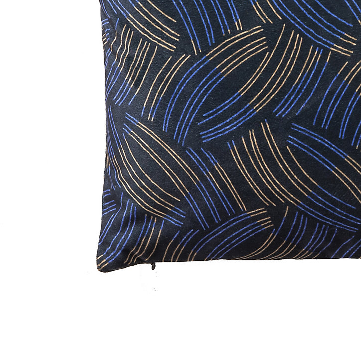 Coussin velours imprimé tulu Deco&Co L.50 x l.30 cm