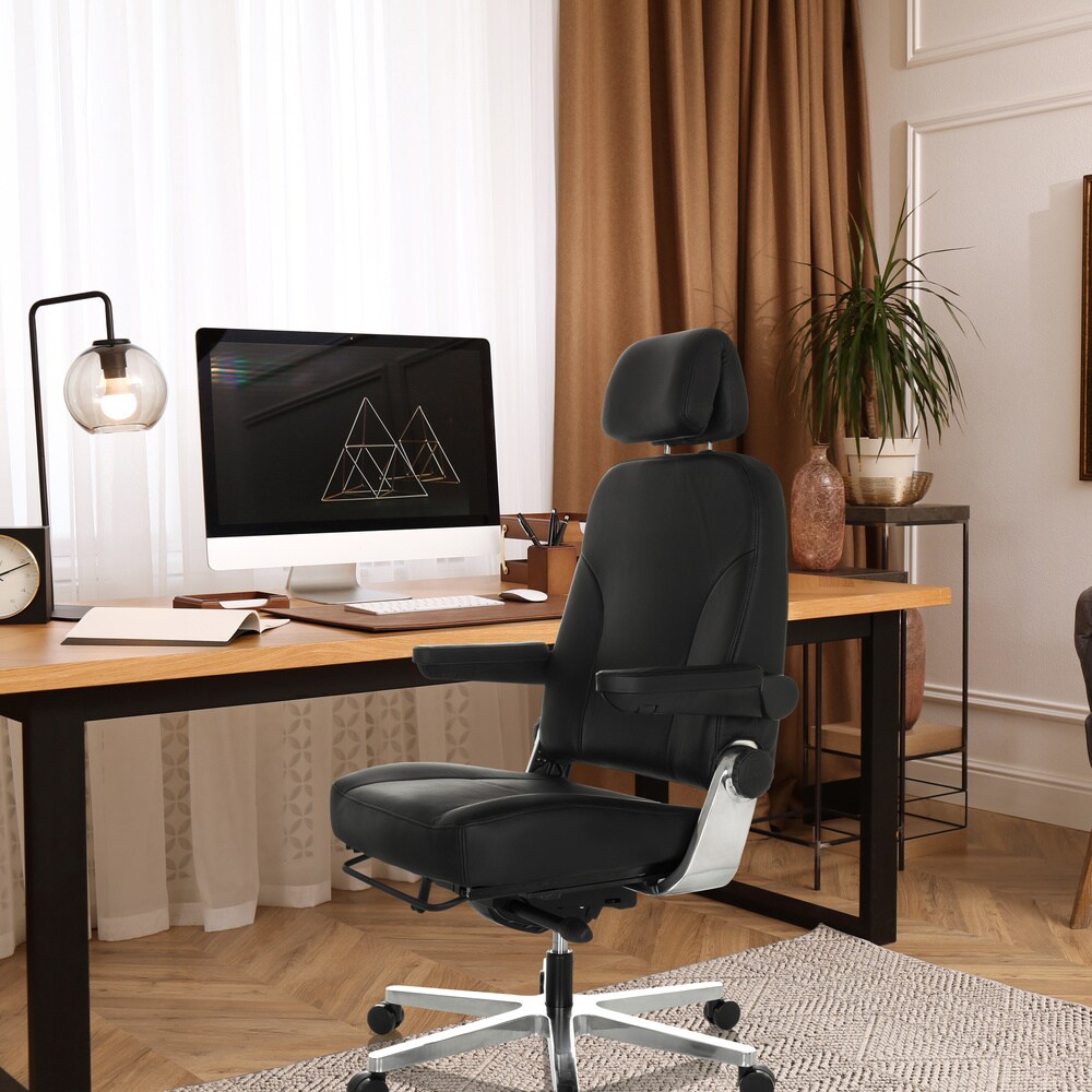 XXL Drehstuhl 24 HOURS F Leder mit abklappbaren Armlehnen hjh OFFICE