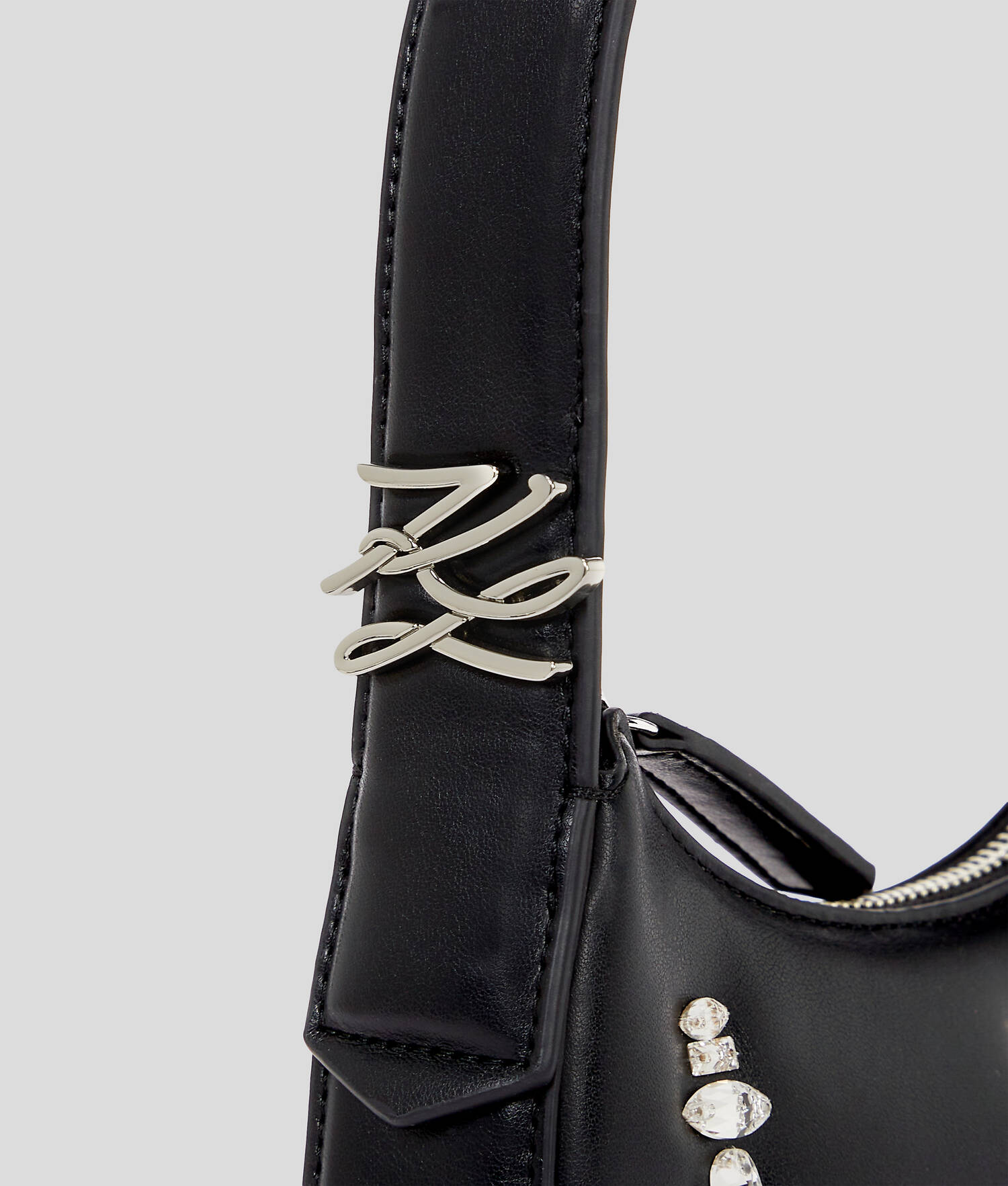 SAC DEMI-LUNE AVEC ORNEMENTS K/SOIRÉE - Noir