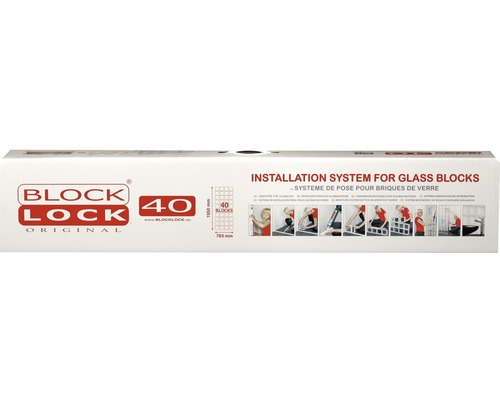 Block Lock montagedoos voor 40 glasblokken
