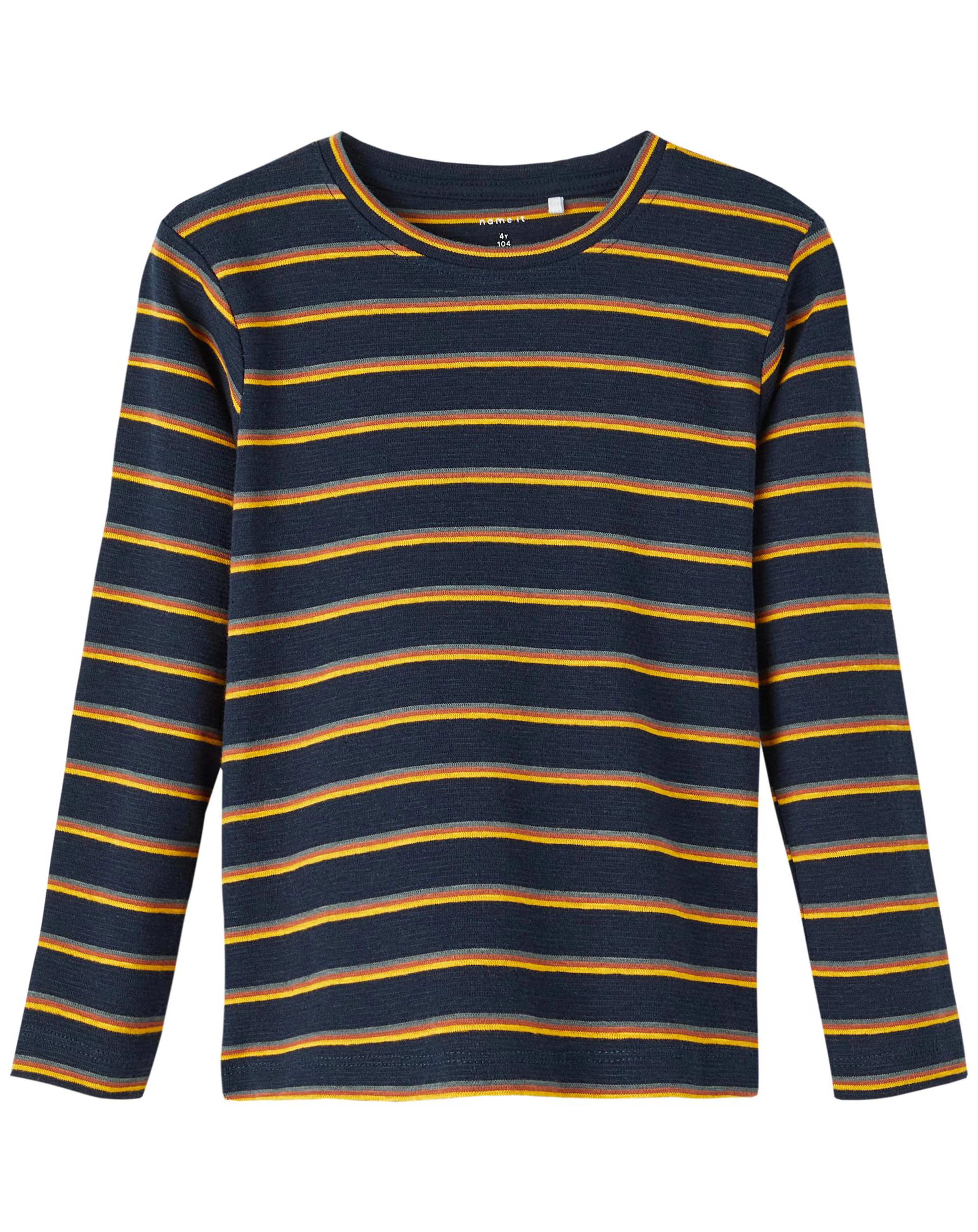 Jersey-Langarmshirt NMMOLANDER STRIPED in dark sapphire