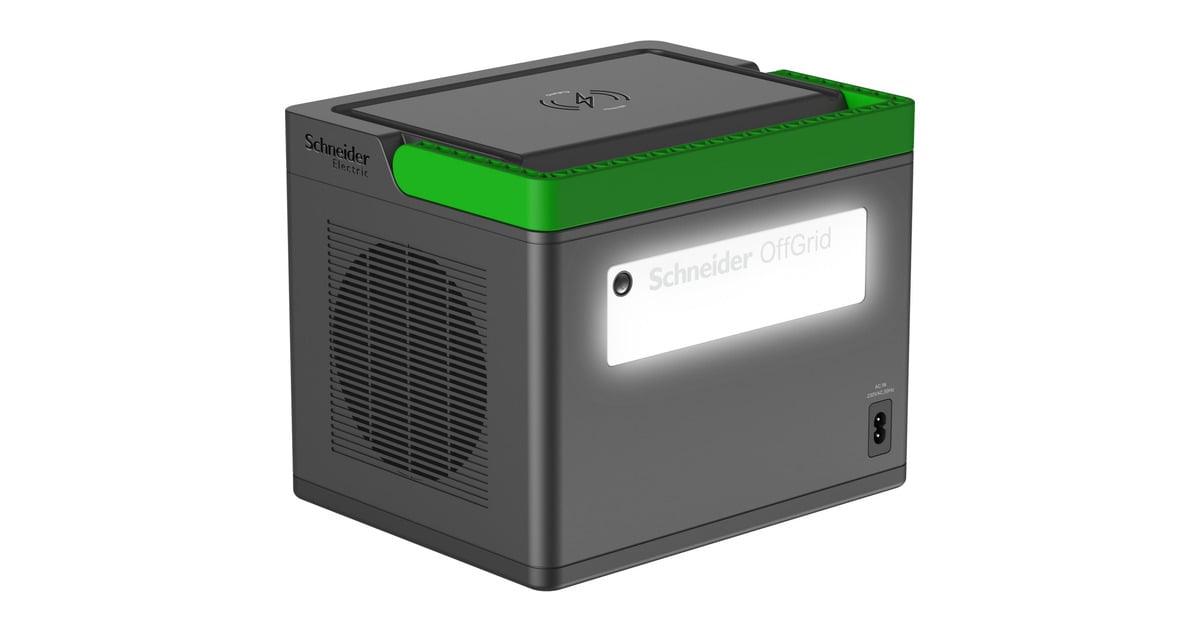 APCSchneider OffGrid draagbare Power Station 730 powerstation  (Zwart/groen, PPS730-GR, Lithium-ion batterij 738Wh, 2x 230V 700W, 3x USB-A QC, 2x USB-C PD)