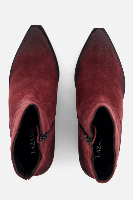 Lazamani Cowboylaarzen bordeaux Suede