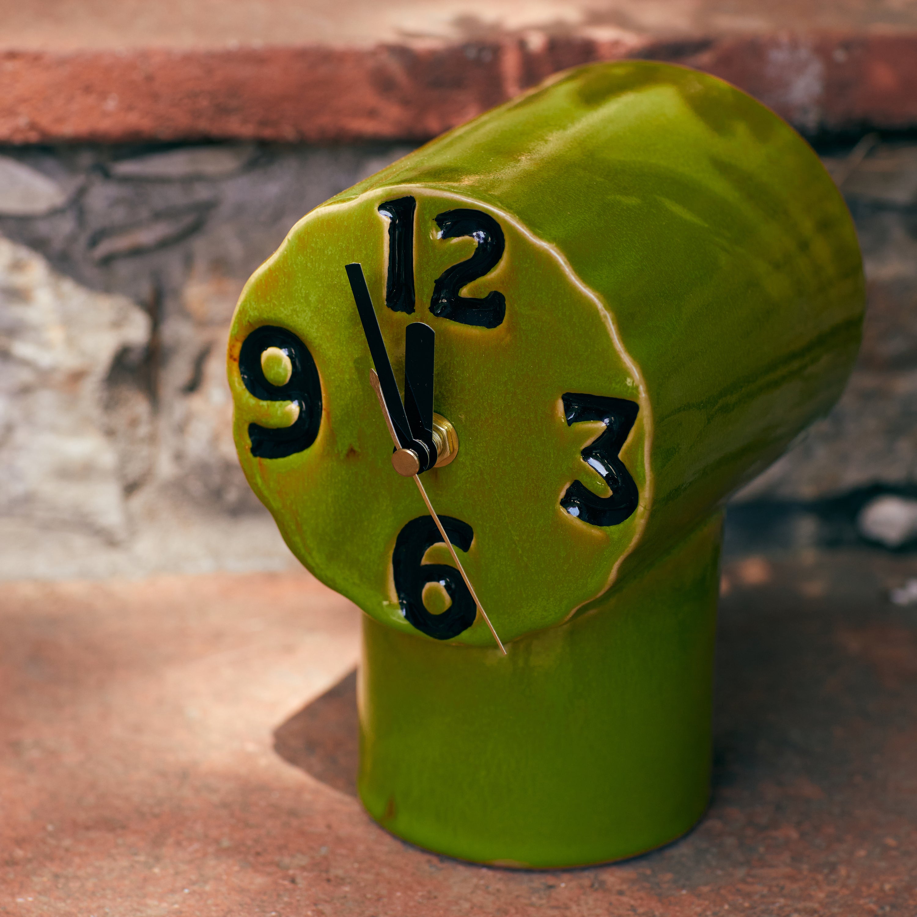 HKliving Retro Ceramics Tafelklok - Olive