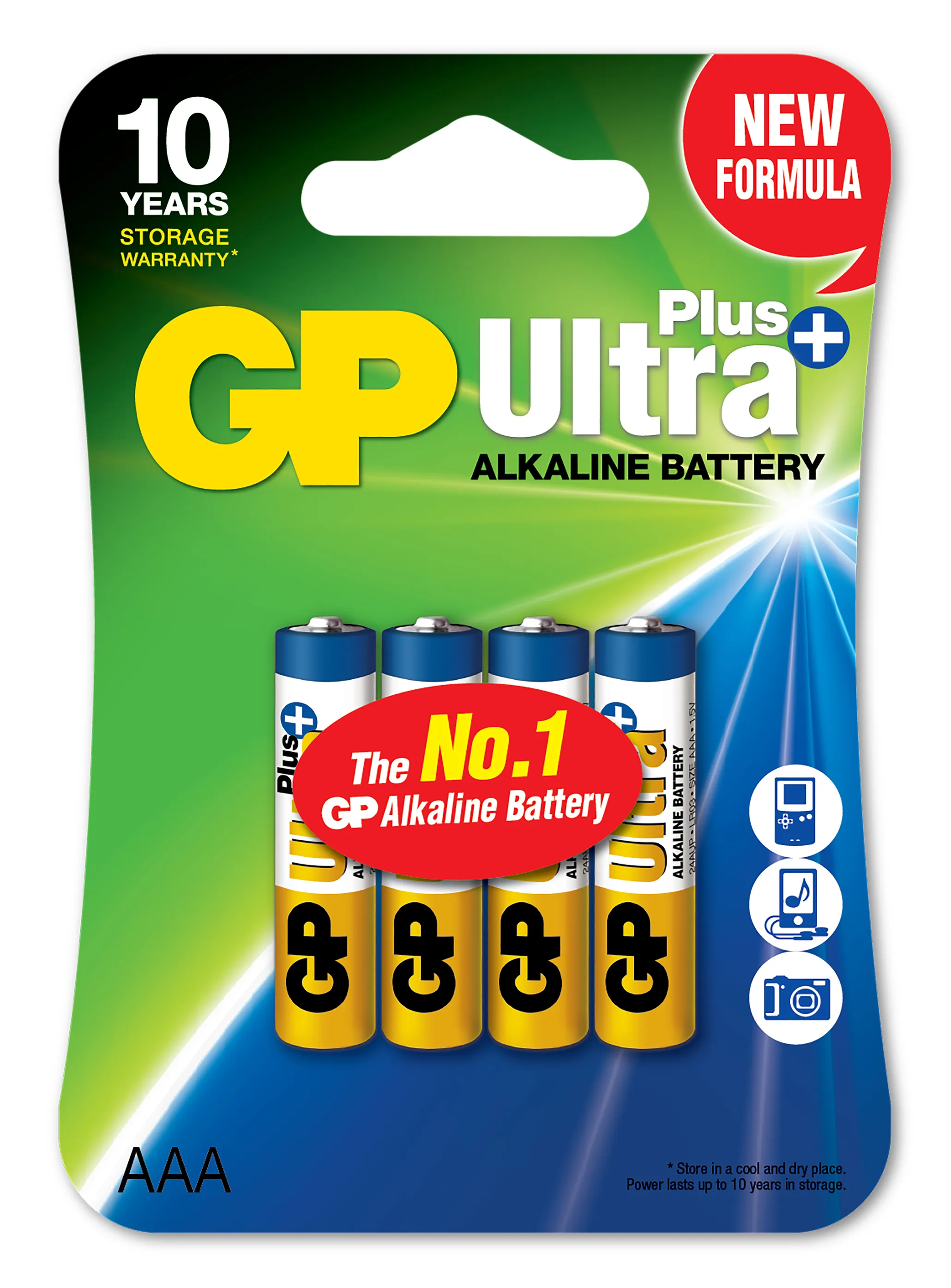 GP Batterier Batteri Lr03 Ultra Pluss Aaa 4-P Nocolour