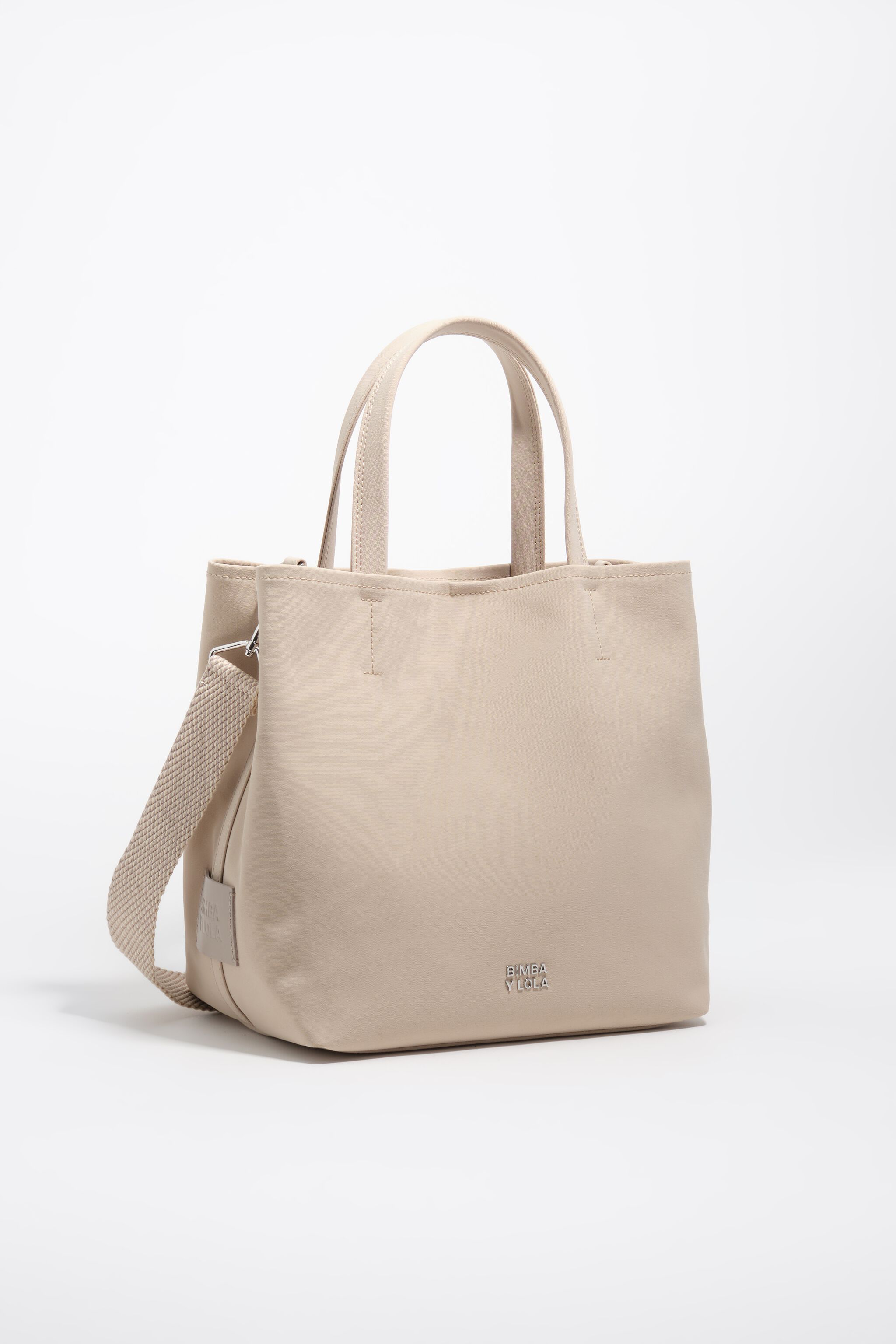Bolsa grande de tecido cor areia para Chihuahua