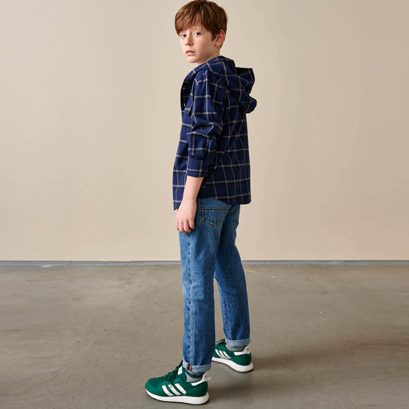 Bellerose Surchemise en Coton Gibson à carreaux bleu marine