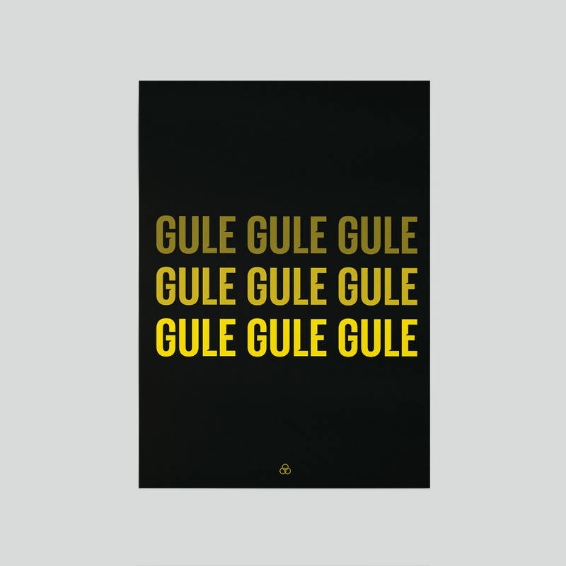 AC Horsens Plakat Gule Gule Gule 50x70 cm