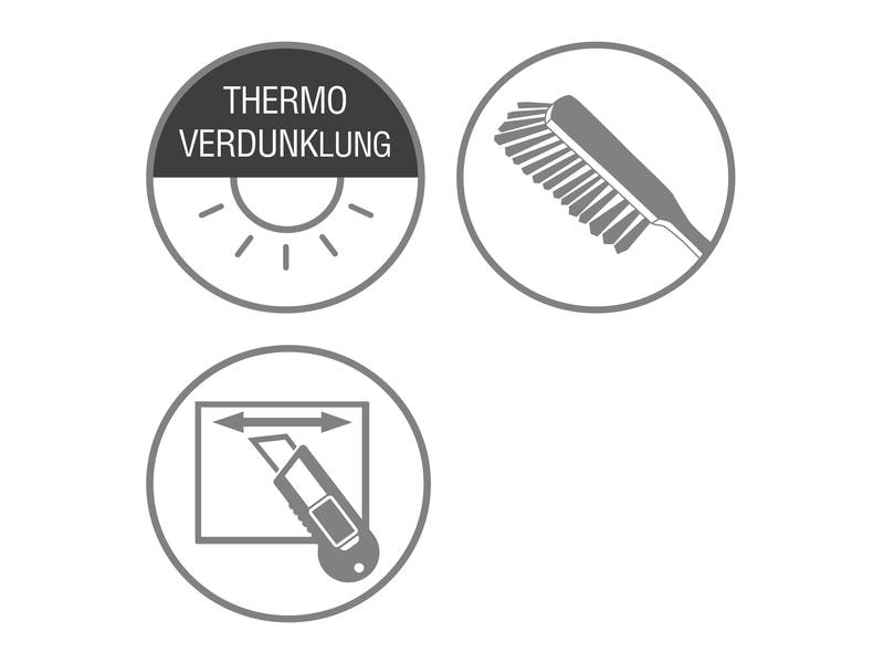 Gardinia Plissée Concept Thermo 45 x 130 cm, Grau Für einen optimalen Sicht- und Sonnenschutz