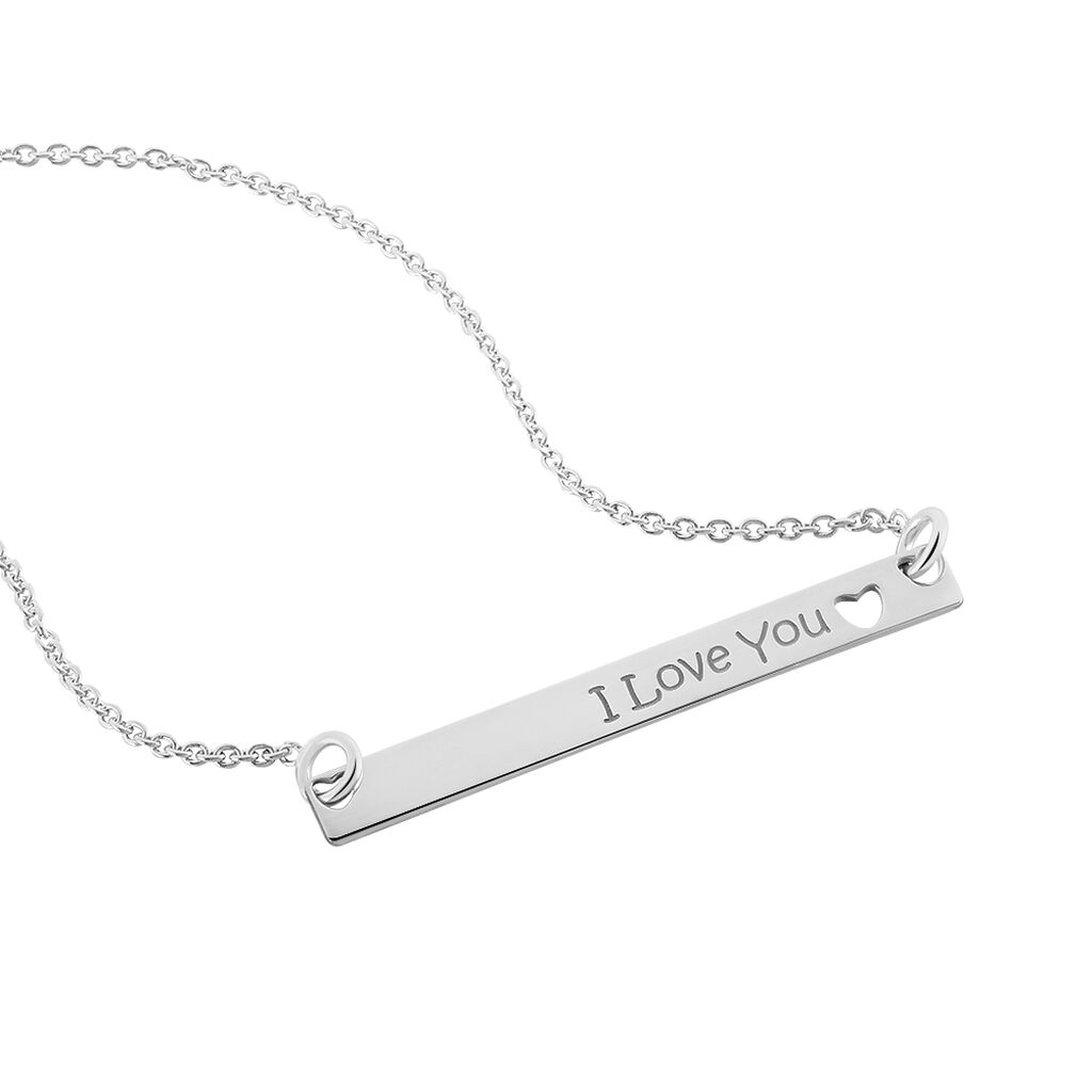 Collier Kamile Argent Blanc