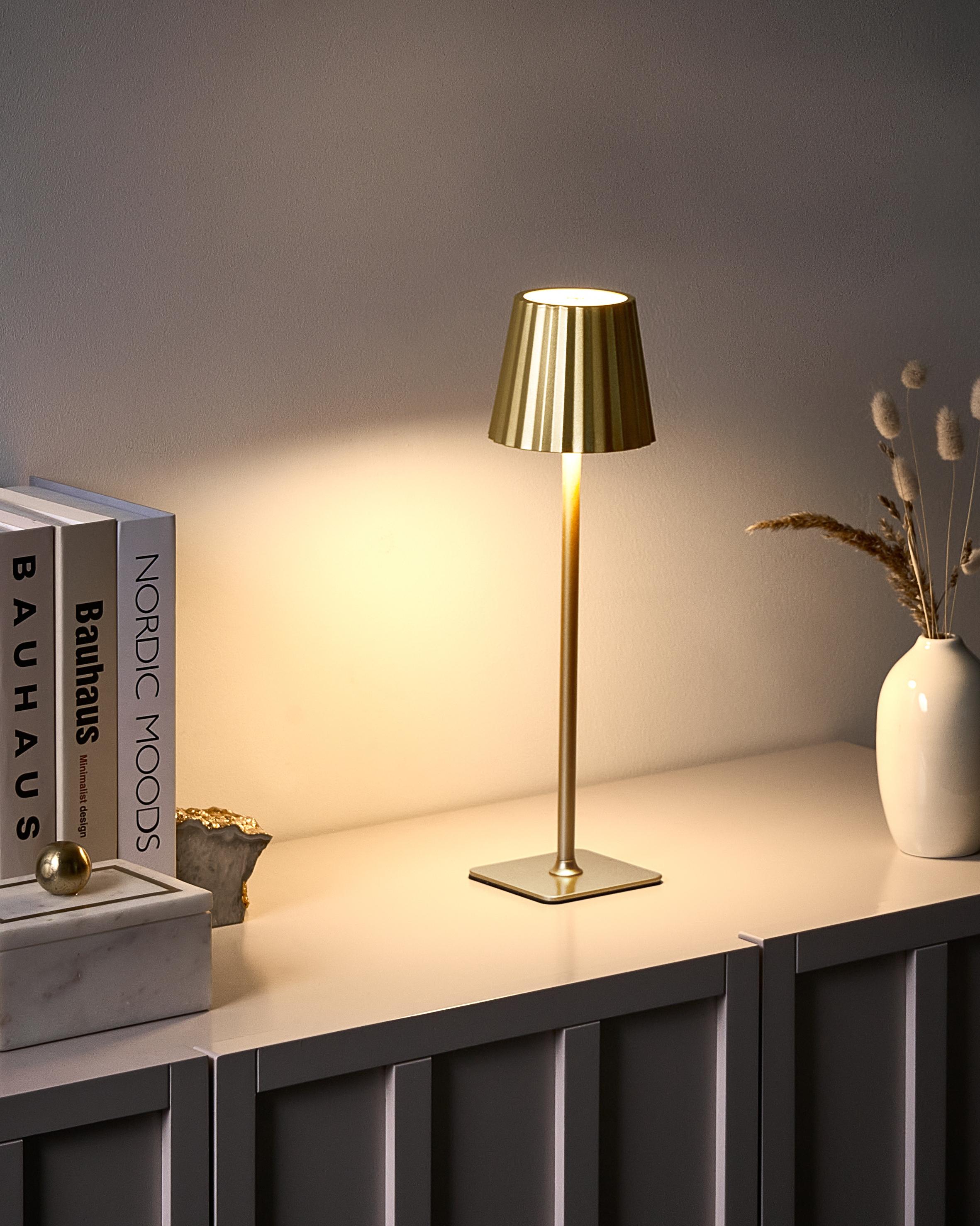 LED draadloze tafellamp ABARO met dimmer Metaal Goud