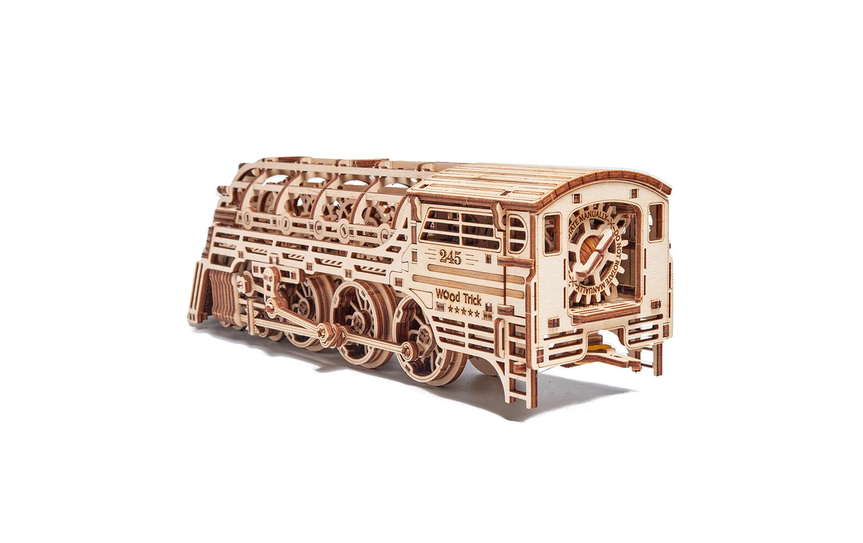 Bausatz Atlantic Express-ZugZug mit Personenwagen, 3D-Bausatz aus Holz