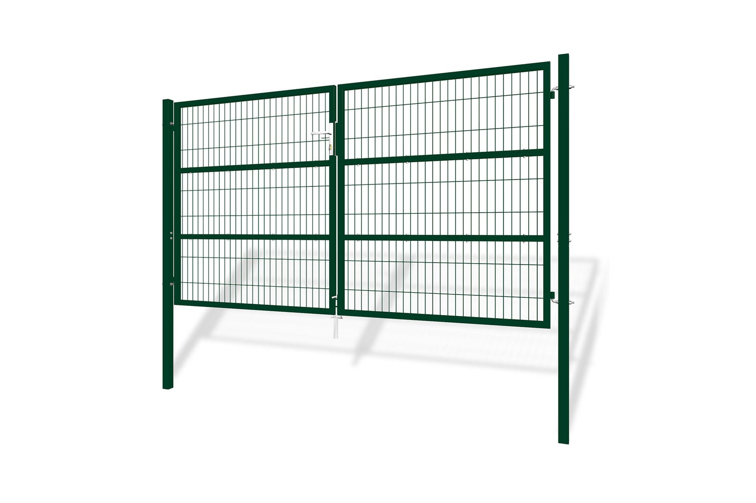Dubbele poort voor gelast draadhek 3m RAZO 300B160 mosgroen