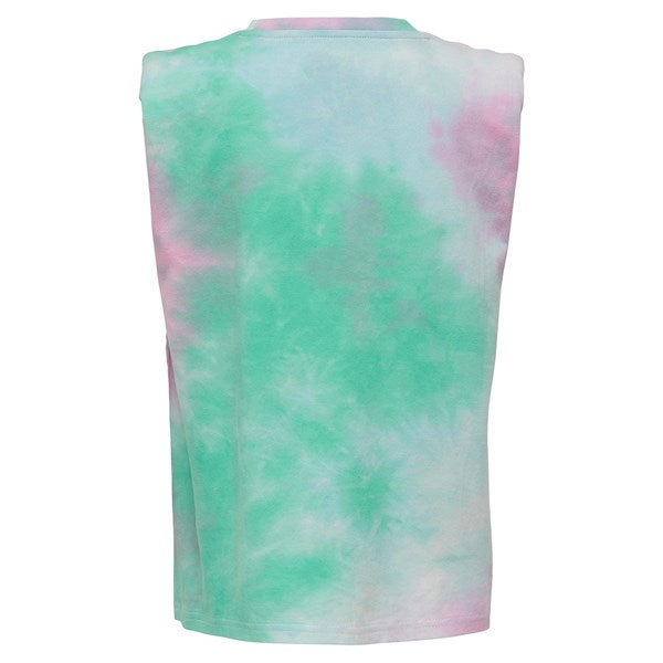 White Tie Dye LB Amy Padded Shoulder T-shirt