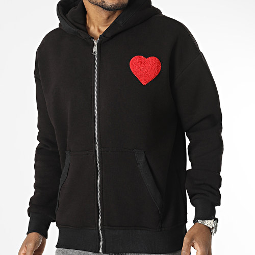 Sweat Zippé Capuche Noir