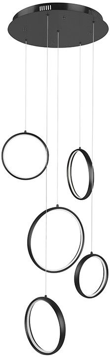 Hanglamp Zwart Olympia ⌀45  x H210 cm
