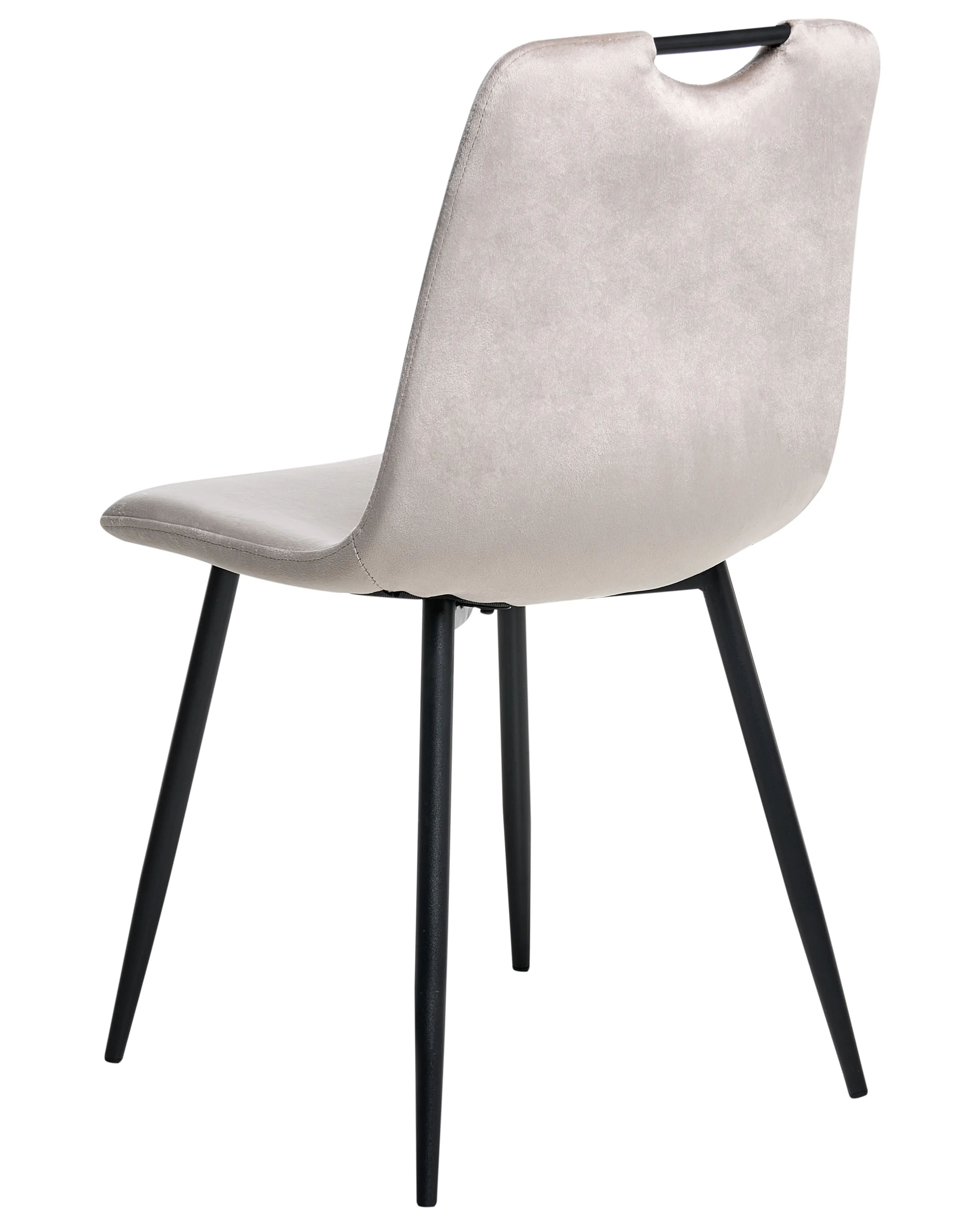 Set van 4 eetkamerstoelen ARGYLE Fluweel Taupe